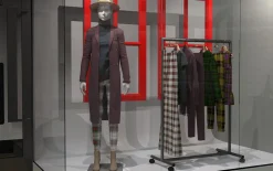 Kleiderständer Mit Rollen Grau 60 X 153 Cm