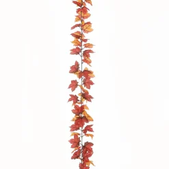 Künstliche Ahorn-Blättergirlande Orange - Braun 180 Cm