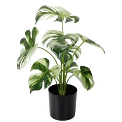 Künstliche Deko Monstera Topfpflanze Deliciosa Albo Variegata 37 Cm