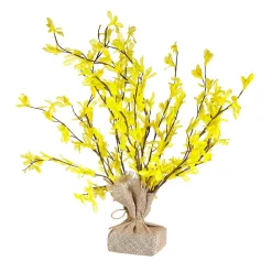 Künstliche Forsythien Zweige In Jute Gebunden 56 Cm