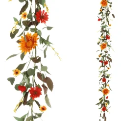 Künstliche Gerbera-Girlande Kunstranke Orange-rot, 183 Cm