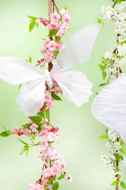 Künstliche Kirschblüten-Girlande Weiß 110 Cm