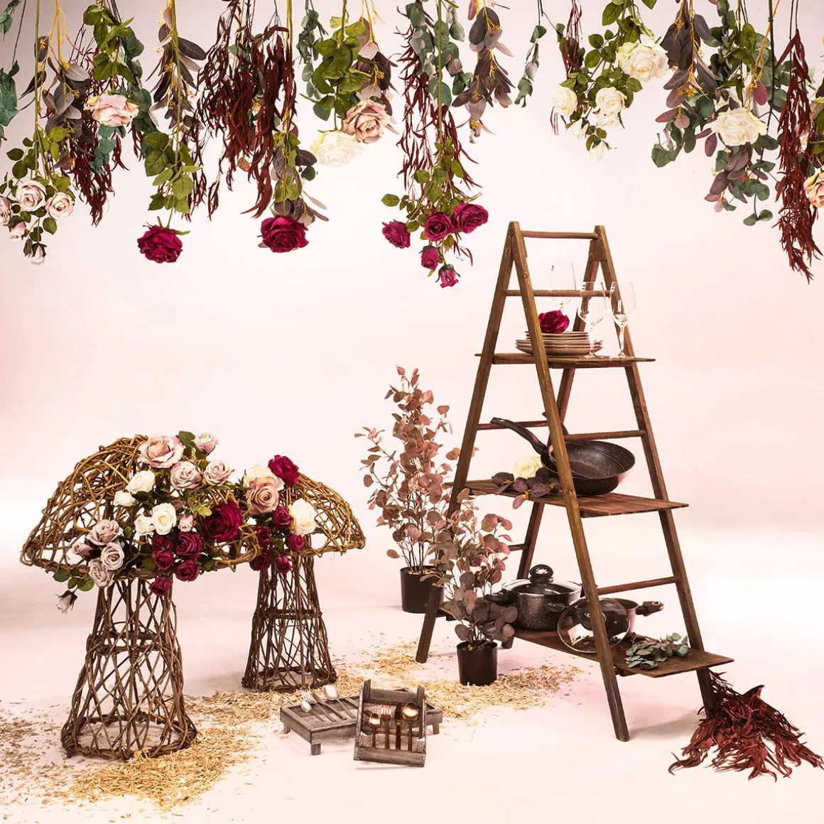 Künstliche Rose, 68 Cm