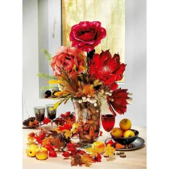 Künstliche Rose, Apricot 116 Cm