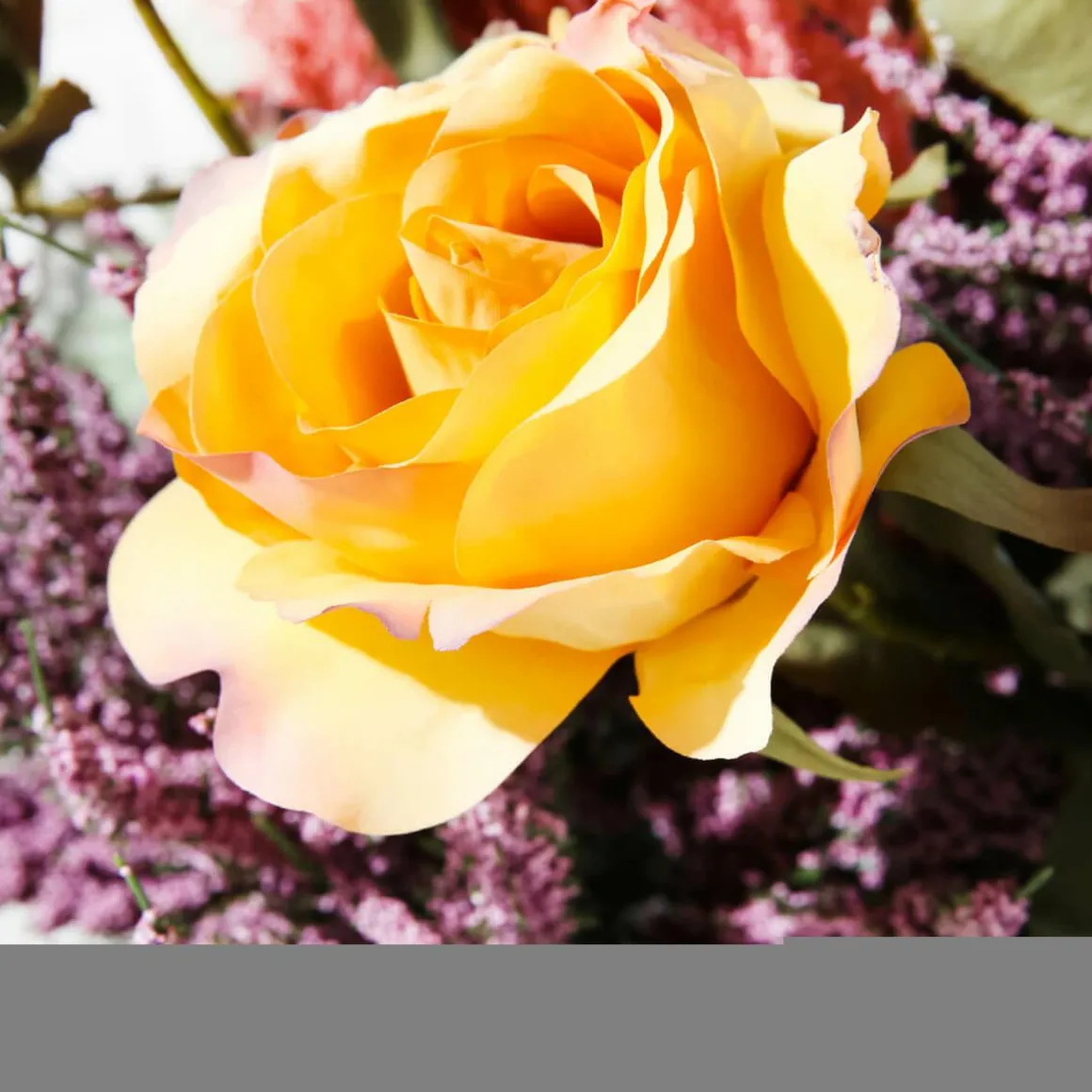 Künstliche Rose Gelb, 60 Cm