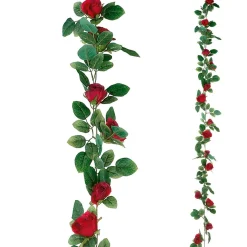 Künstliche Rosen-Girlande Rot,180 Cm