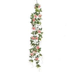 Künstliche Rosenranke Rosa, 125 Cm Mit Haken