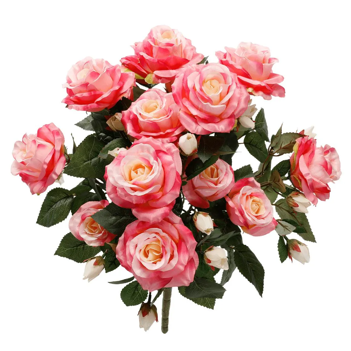 Künstliche Rosensträuße Mit Jeweils 15 Blüten, Rosa & Gelb, 54,5 Cm