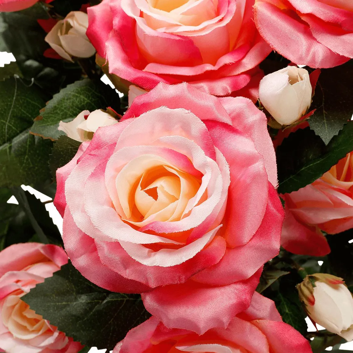 Künstliche Rosensträuße Mit Jeweils 15 Blüten, Rosa & Gelb, 54,5 Cm