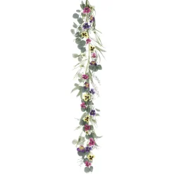 Künstliche Stiefmütterchen-Girlande Blumen-Ranke Bunt 155 Cm