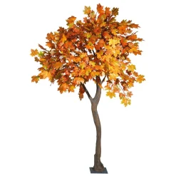 Künstlicher Ahorn Herbstbaum Orange-gelb, 270 Cm