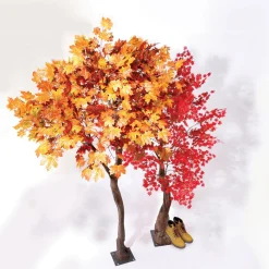 Künstlicher Ahorn Herbstbaum Orange-gelb, 270 Cm