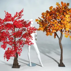 Künstlicher Ahorn Herbstbaum Orange-gelb, 270 Cm