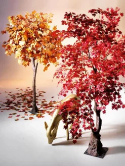 Künstlicher Ahorn Herbstbaum Orange-gelb, 270 Cm