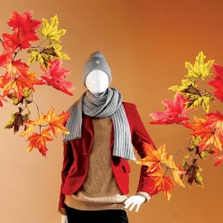 Künstlicher Ahornzweig Rot-grün, 80 Cm