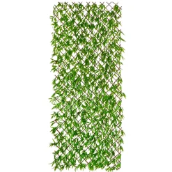 Künstlicher Deko Bambus-Zaun Mit Blättern Sichtschutz, Bis 200 Cm Ausziehbar