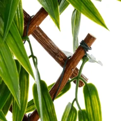 Künstlicher Deko Bambus-Zaun Mit Blättern Sichtschutz, Bis 200 Cm Ausziehbar