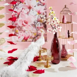 Künstlicher Edel-Magnolienzweig, Weiß/rosa, 100 Cm