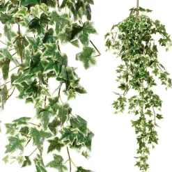 Künstlicher Efeubusch Mit Steckstab Grün - Weiß, 114 Cm