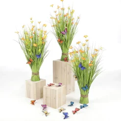 Künstlicher Grasbund Mit Blüten 67 Cm