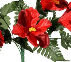 Künstlicher Hibiskus-Blumenstrauß, 46 Cm