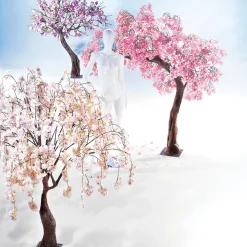Künstlicher Kirschblüten Baum Weiß - Rosè, 150 Cm