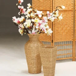 Künstlicher Magnolienzweig, Weiß-grün, 100 Cm