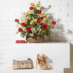 Künstlicher Moosröschen-Zweig, 60 Cm