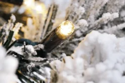 Künstlicher, Schmaler Tannebaum, Beschneit Mit LED 150 Cm