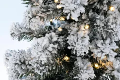 Künstlicher, Schmaler Tannebaum, Beschneit Mit LED 150 Cm