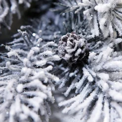 Künstlicher Tannenzweig Beschneit Mit Zapfen