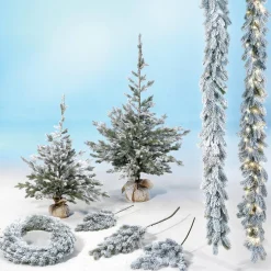 Künstlicher Tannenzweig Beschneit Mit Zapfen