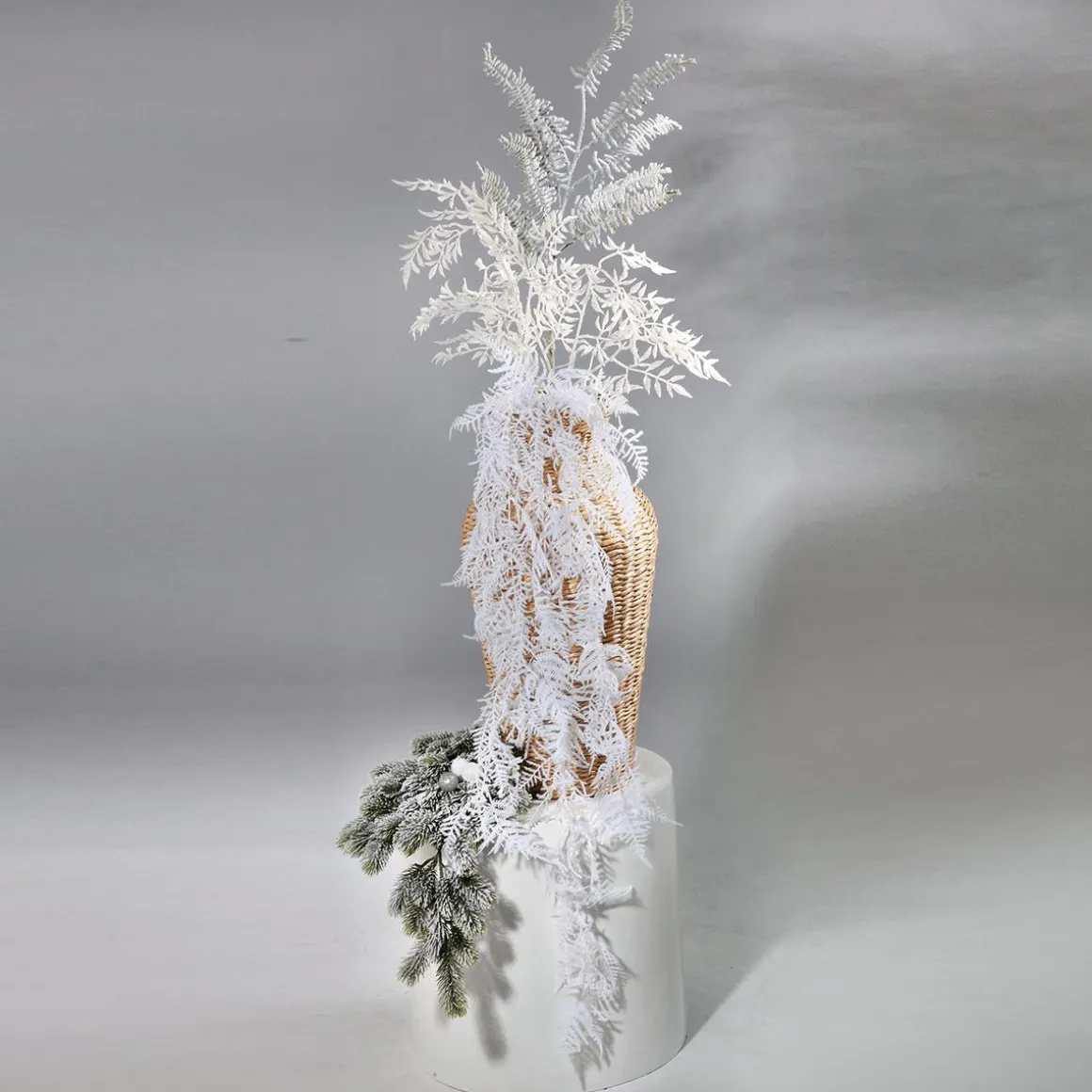 Künstlicher Tannenzweig Beschneit, 110 Cm Lang