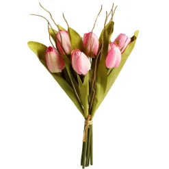 Künstliches Tulpen-Bouquet Rosa, 30 Cm