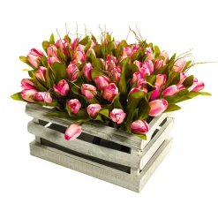 Künstliches Tulpen-Bouquet Rosa, 30 Cm