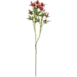 Kunstblume Distel Rot, 68 Cm