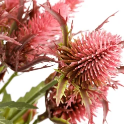 Kunstblume Distel Rot, 68 Cm