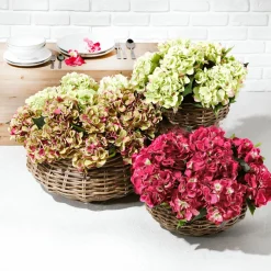 Kunstblume Hortensie Grün, 52 Cm