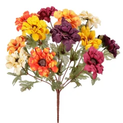 Kunstblumenstrauß Zinnien, 37 Cm