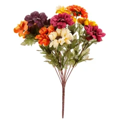 Kunstblumenstrauß Zinnien, 37 Cm
