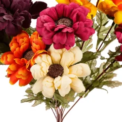 Kunstblumenstrauß Zinnien, 37 Cm