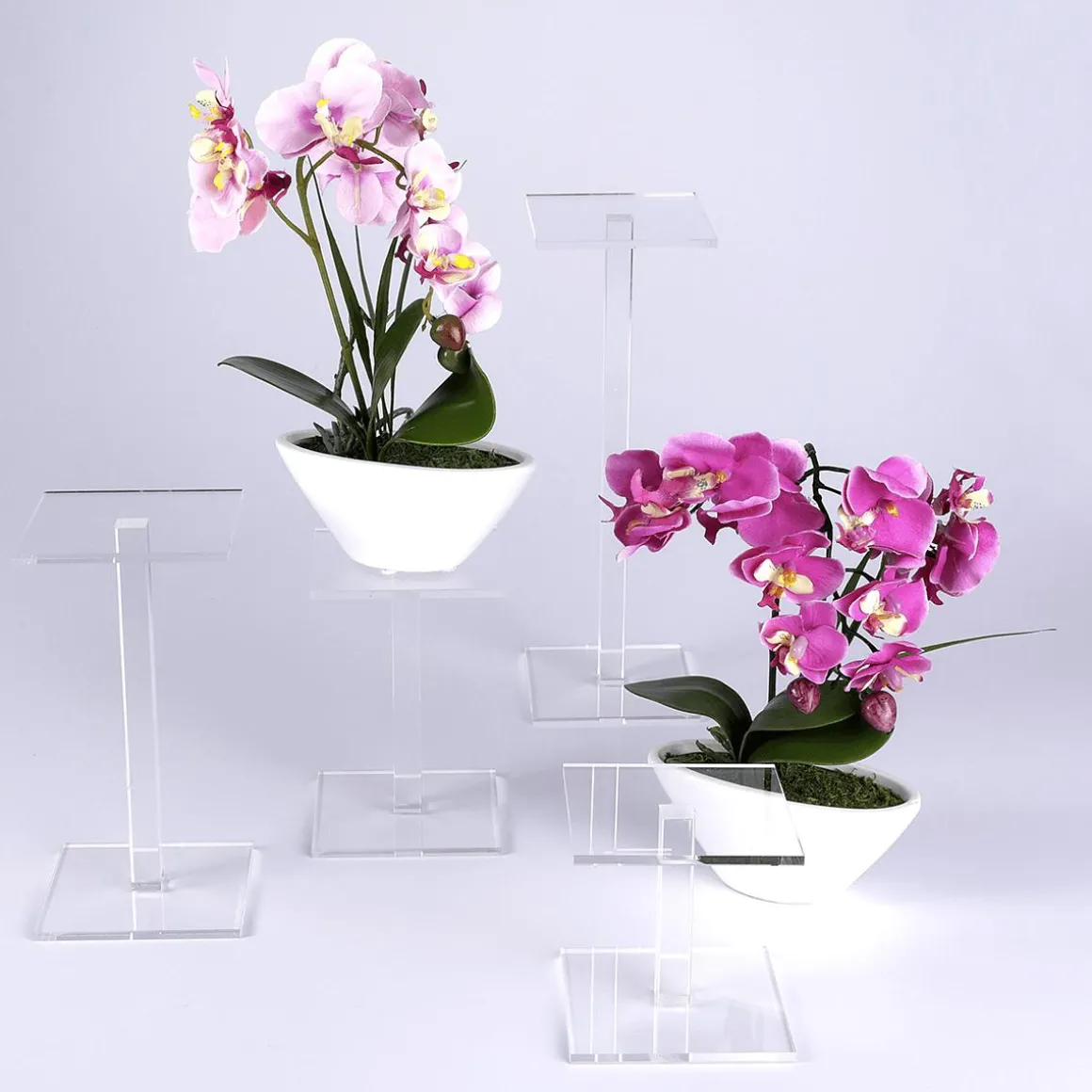 Kunstpflanze Orchidee Im Topf Pink , 28 Cm