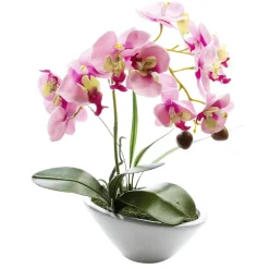 Kunstpflanze Orchidee Im Topf Rosa, 28 Cm