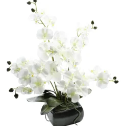 Kunstpflanze Orchidee In Schale Weiß, 40 Cm