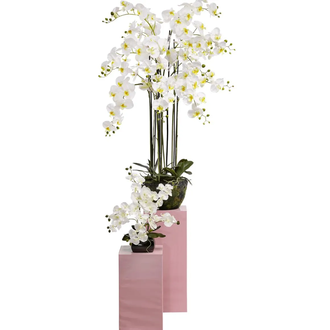 Kunstpflanze Orchidee In Schale Weiß, 40 Cm