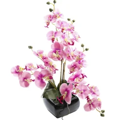 Kunstpflanze Orchidee In Schale Rosa, 40 Cm