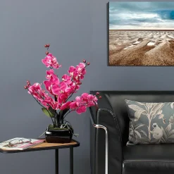 Kunstpflanze Orchidee In Schale Pink, 40 Cm