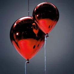 Kunststoff-Ballon Metallic Rot 20 Cm Ø