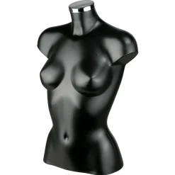 Kunststoff-Torso Dame 62 Cm, Schwarz
