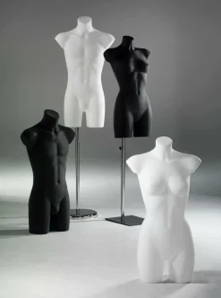 Kunststoff-Torso Dame 81 Cm, Weiß